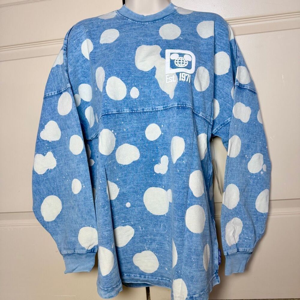 NEW Denim Bleach WDW Spirit Jersey Adults XS Extra Small with 2 Hidden Mickeys